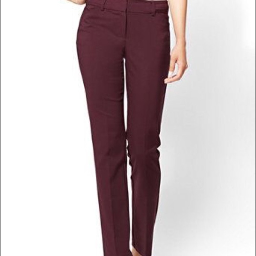 7th AVENUE BURGUNDY PANTS